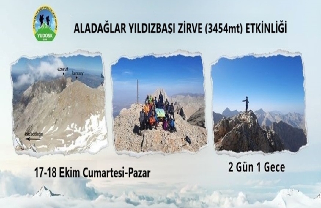 ALADAĞLAR YILDIZBAŞI ZİRVE (3454mt) ETKİNLİĞİ - Doğa Sporları Etkinliği